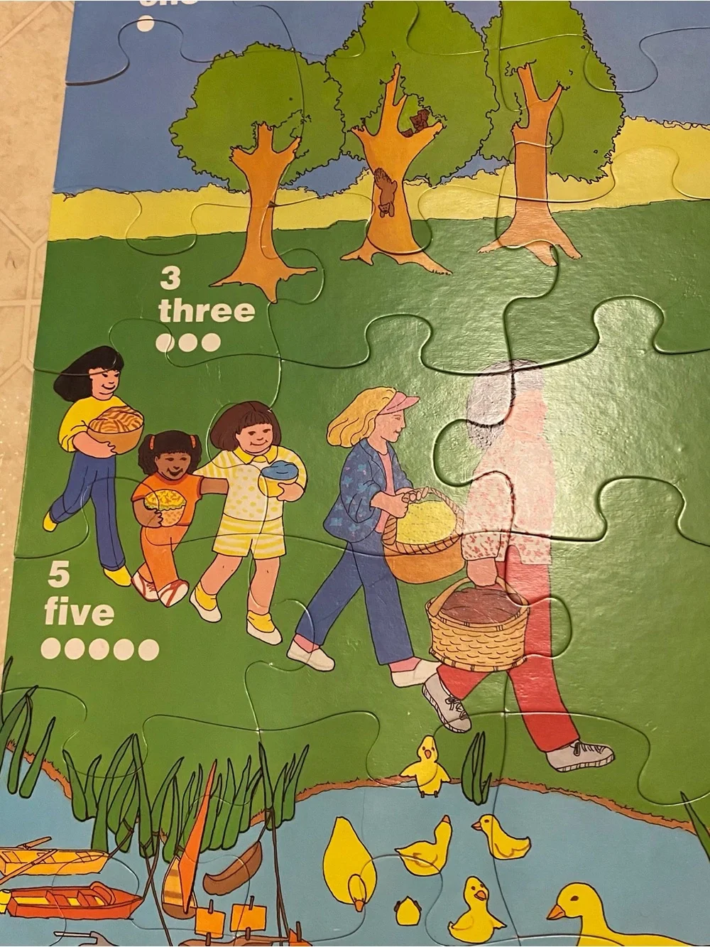 Judy Instructo Vintage Floor Puzzle Numbers 1988 J036050 Preschool Home School